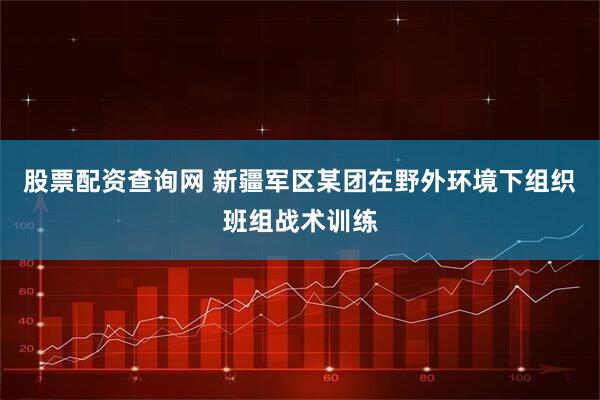 股票配资查询网 新疆军区某团在野外环境下组织班组战术训练